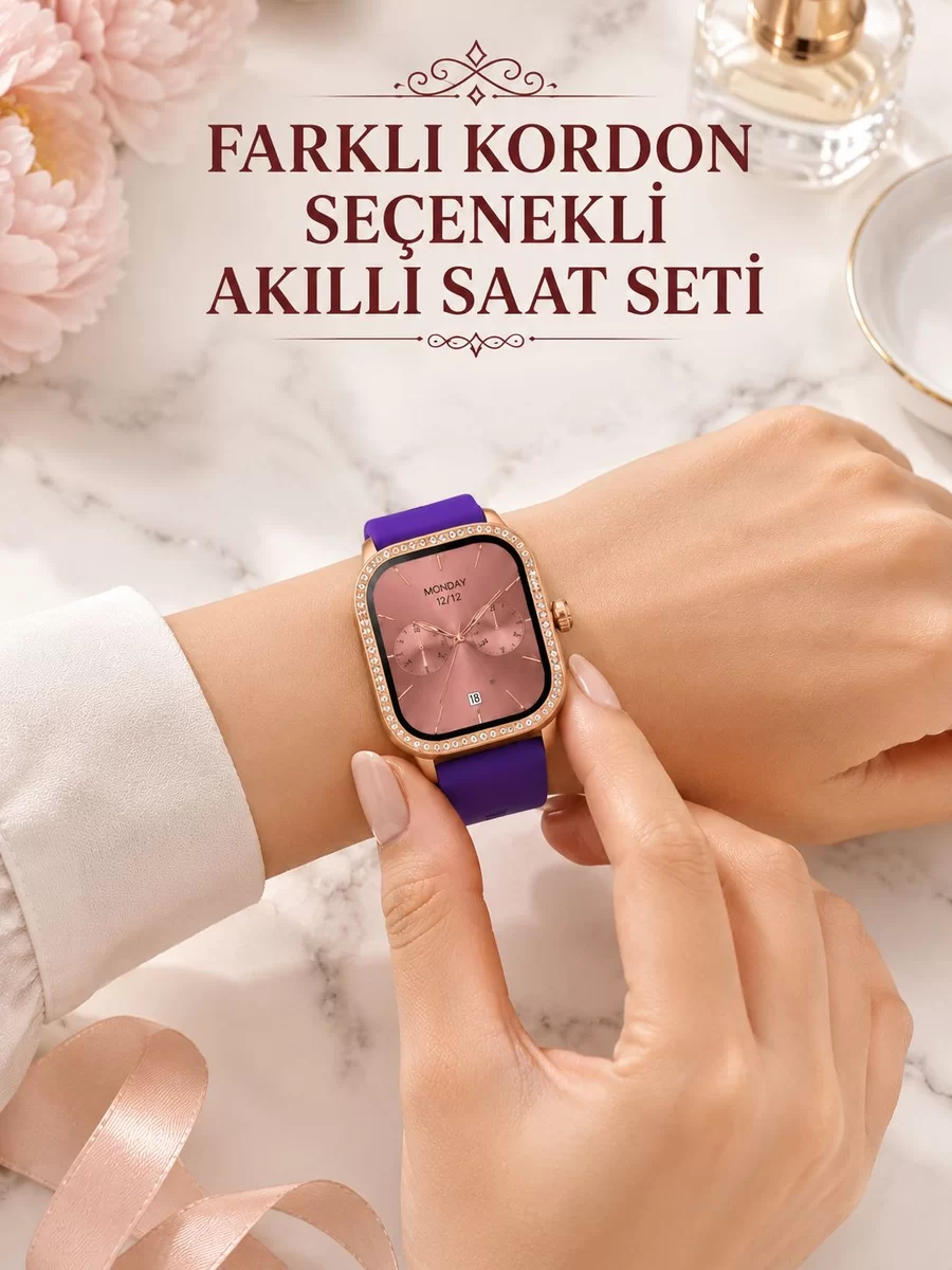 Aktivite ve Uyku Takipli Kadın Akıllı Saat 1 Aktivite ve Uyku Takipli Kadın Akıllı Saat