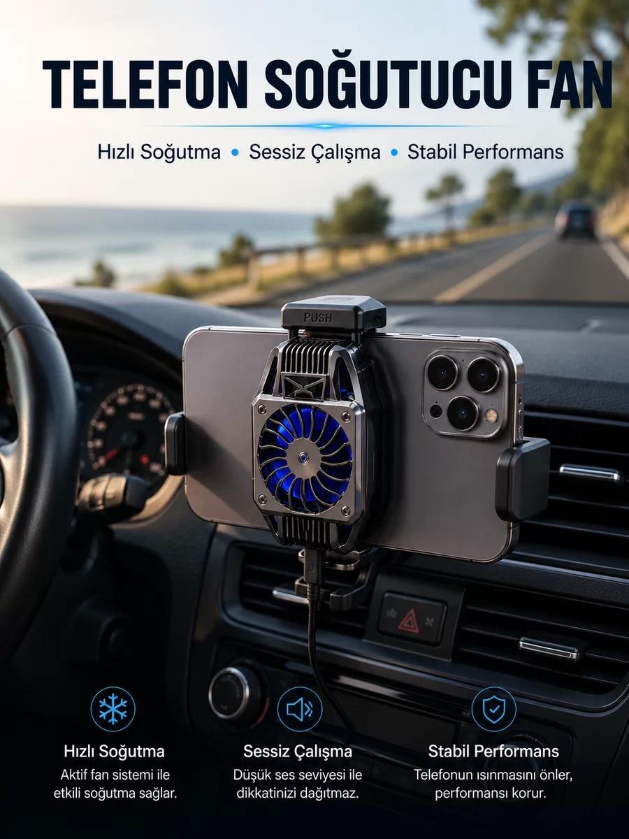 Telefon Soğutucu Fan Aktif Soğutma Sistemi ile Güçlü Performans 1 Telefon Soğutucu Fan Aktif Soğutma Sistemi ile Güçlü Performans