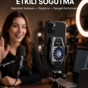 Telefon Soğutucu Fan Güçlü Hava Akışı ile Etkili Soğutma