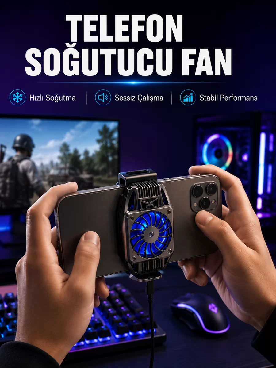 Mobil Telefon Soğutucu Fan Yüksek Soğutma Performansı 1 Mobil Telefon Soğutucu Fan Yüksek Soğutma Performansı