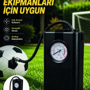 Çok Amaçlı Taşınabilir Hava Pompası Araç Bisiklet Top Lastik Şişirme Pompası