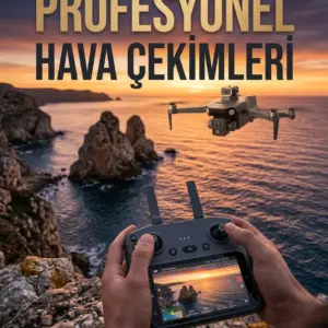 Haydiburaya 40 GPS Destekli Çift Kameralı Katlanabilir Drone Havadan Fotoğraf ve Video Çekimi