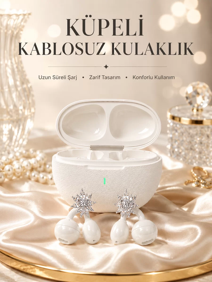 Yeni Nesil Küpeli Kablosuz Kulaklık Güçlü Bataryalı 1 Yeni Nesil Küpeli Kablosuz Kulaklık Güçlü Bataryalı