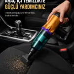 Şarjlı Araç İçi El Süpürgesi Çok Amaçlı Kablosuz Vakum Temizleyici