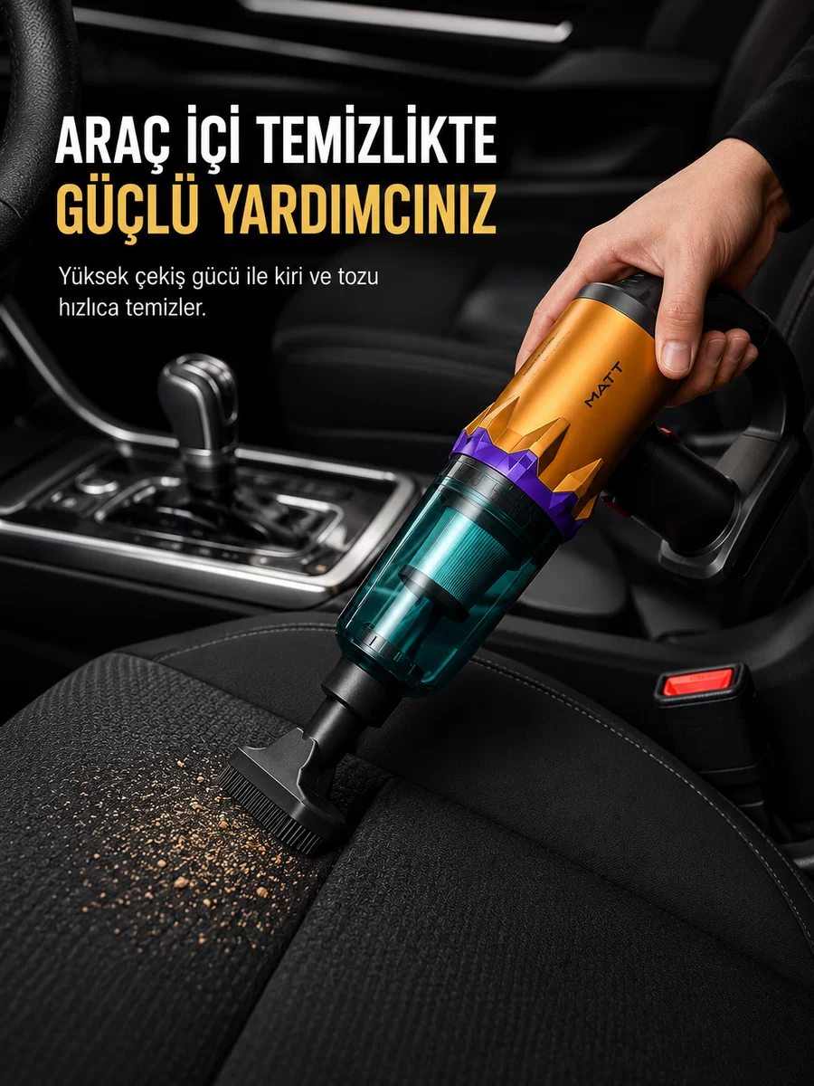 Şarjlı Araç İçi El Süpürgesi Çok Amaçlı Kablosuz Vakum Temizleyici 1 Şarjlı Araç İçi El Süpürgesi Çok Amaçlı Kablosuz Vakum Temizleyici