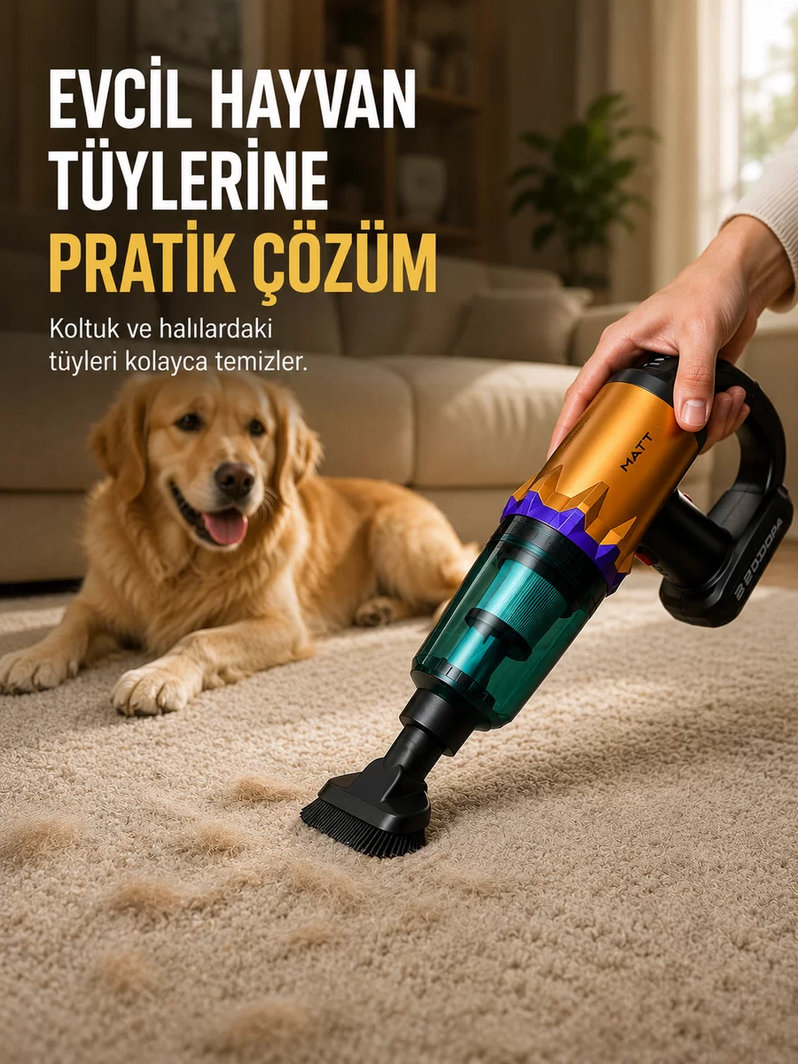 Yüksek Çekiş Gücüne Sahip Şarjlı El Süpürgesi Araç ve Ev Kullanımına Uygun 1 Yüksek Çekiş Gücüne Sahip Şarjlı El Süpürgesi Araç ve Ev Kullanımına Uygun