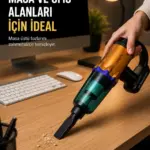 Kablosuz Araç Süpürgesi Yıkanabilir Filtreli Taşınabilir El Tipi Süpürge