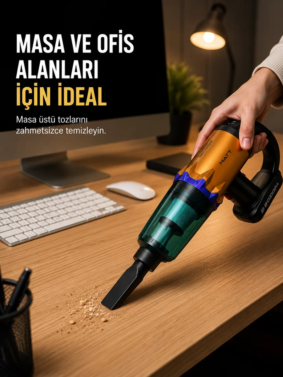 Kablosuz Araç Süpürgesi Yıkanabilir Filtreli Taşınabilir El Tipi Süpürge 1 Kablosuz Araç Süpürgesi Yıkanabilir Filtreli Taşınabilir El Tipi Süpürge