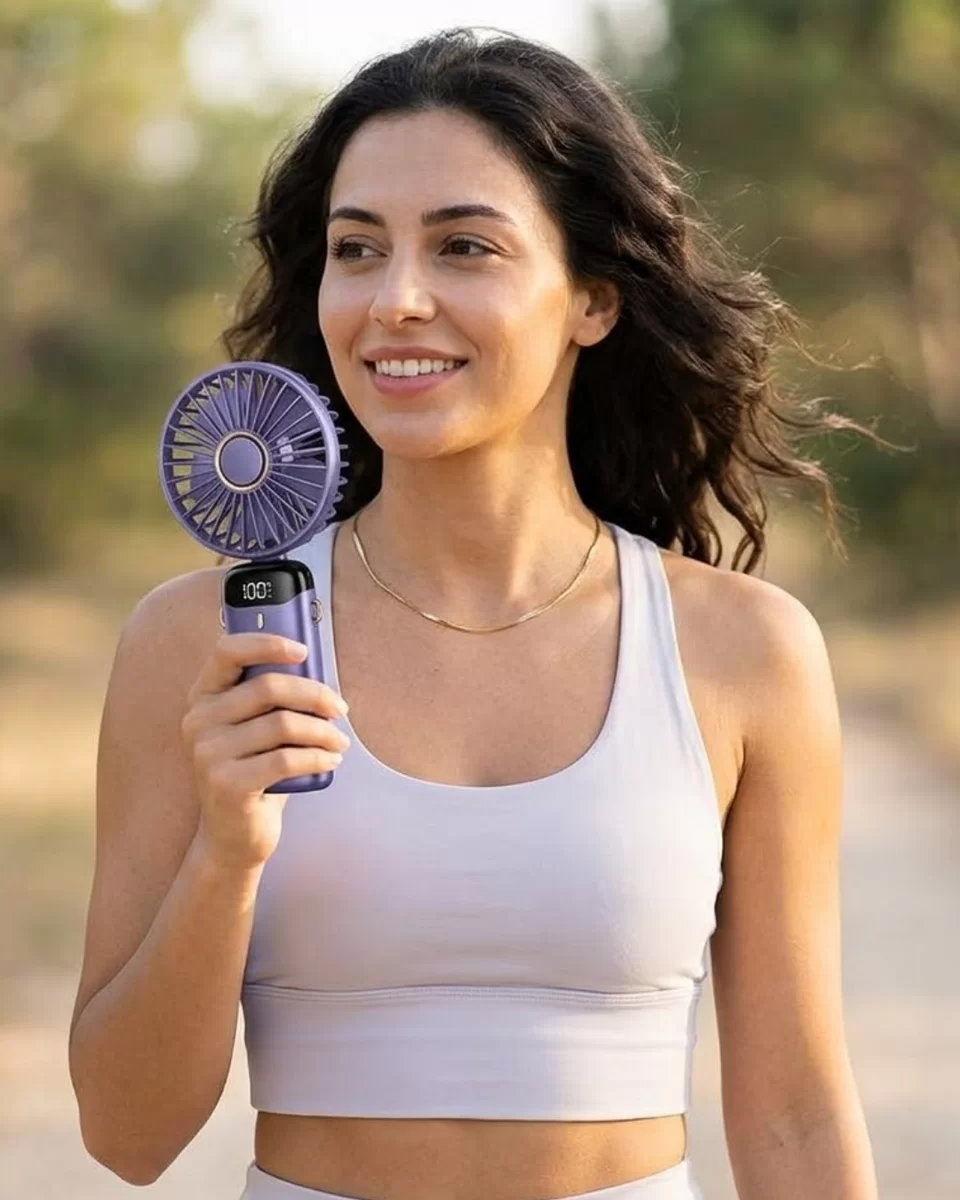 5 Kademeli Güçlü Üfleme Kapasiteli Taşınabilir Mini Fan 1 5 Kademeli Güçlü Üfleme Kapasiteli Taşınabilir Mini Fan