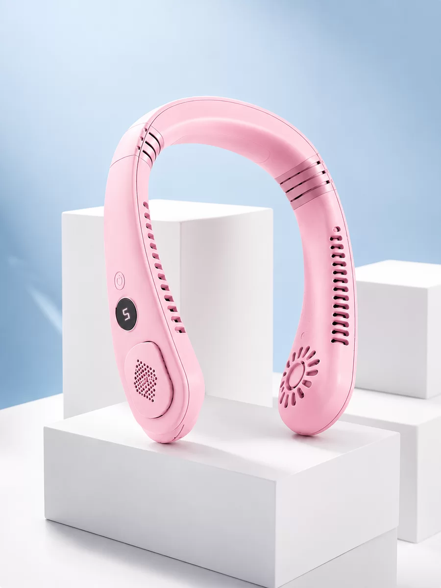 Pembe Boyun Fanı Kablosuz Taşınabilir Sessiz Çalışan Kişisel Serinletici Fan 3 Pembe Boyun Fanı Kablosuz Taşınabilir Sessiz Çalışan Kişisel Serinletici Fan - Görsel 3
