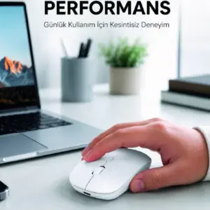 5000 DPI Bluetooth Kablosuz Mouse Hafif Ergonomik Sessiz Wireless Fare