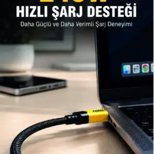 240W 3'ü 1 Arada Hızlı Şarj Kablosu USB Type-C Lightning Micro USB