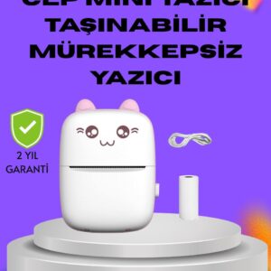 Haydiburaya 43 Kablosuz Mini Cep Yazıcısı Bluetooth Destekli 1200mAh Bataryalı