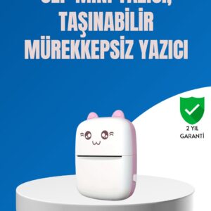 Haydiburaya 49 Mini Bluetooth Termal Yazıcı 1200mAh Şarjlı Taşınabilir
