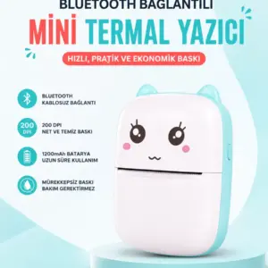 Haydiburaya 47 Mürekkepsiz Baskı Teknolojili Bluetooth Cep Yazıcısı