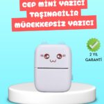 Mini Termal Yazıcı Kablosuz Taşınabilir Bluetooth Bağlantılı 200 DPI