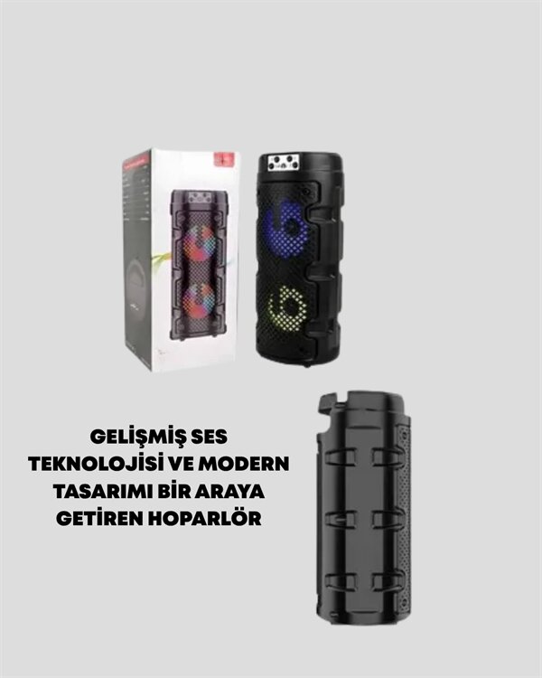 Kompakt Tasarım Yüksek Ses Performansı – Çoklu Giriş Seçenekli Kablosuz Hoparlör (Bluetooth USB SD Kart AUX) 3 Kompakt Tasarım Yüksek Ses Performansı – Çoklu Giriş Seçenekli Kablosuz Hoparlör (Bluetooth USB SD Kart AUX) - Görsel 3