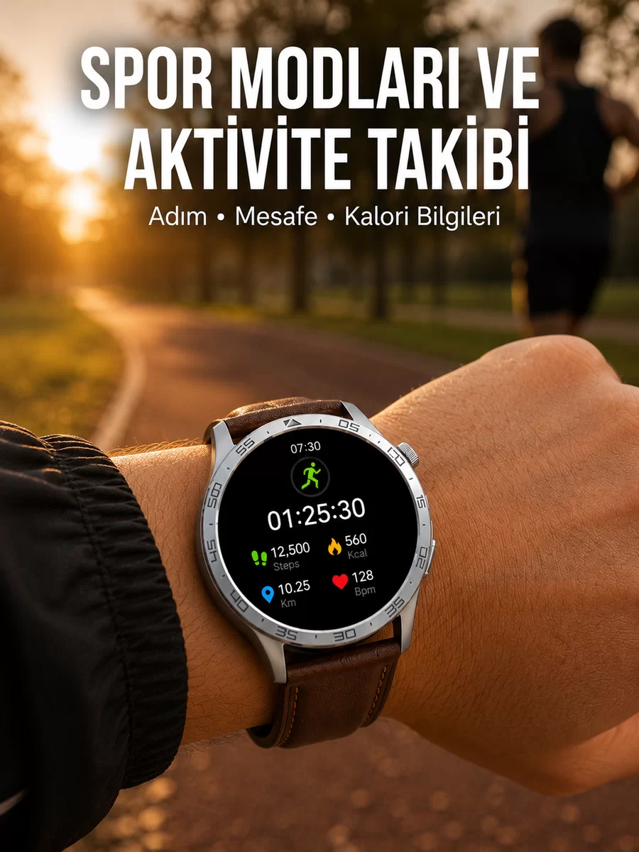 Bluetooth Bağlantılı Günlük Yaşam ve Spor Takip Akıllı Saati 1 Bluetooth Bağlantılı Günlük Yaşam ve Spor Takip Akıllı Saati