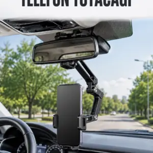 Araç Dikiz Aynası Telefon Tutucu Ayarlanabilir Katlanabilir Navigasyon Telefon Standı