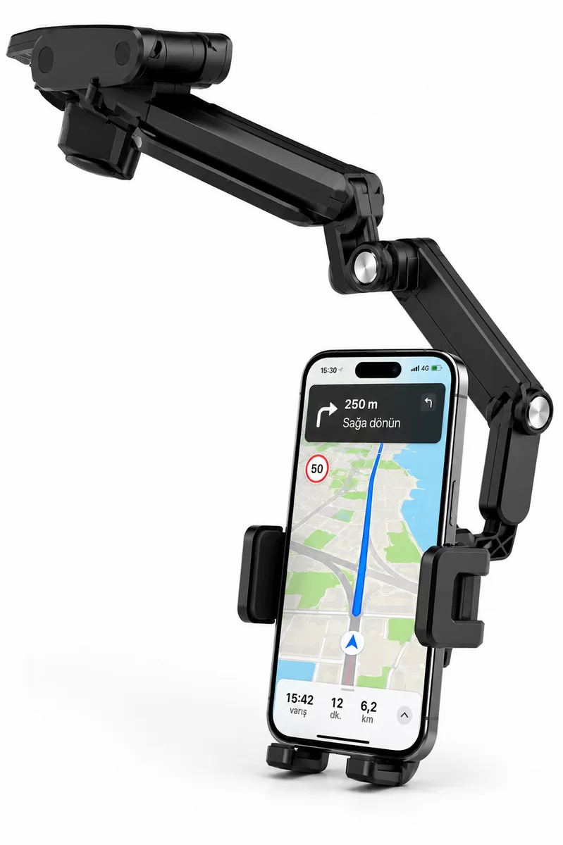 Araç Dikiz Aynası Telefon Tutucu Ayarlanabilir Katlanabilir Navigasyon Telefon Standı 3 Araç Dikiz Aynası Telefon Tutucu Ayarlanabilir Katlanabilir Navigasyon Telefon Standı - Görsel 3