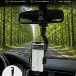 Araç İçi Dikiz Aynası Telefon Tutucu 360° Dönebilen Katlanabilir