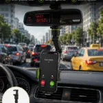 Ayarlanabilir Dikiz Aynası Telefon Tutucu Görüş Açısını Engellemeyen Araç Aparatı