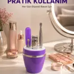 Mor Manikür Pedikür Seti Taşınabilir Kişisel Bakım Kiti