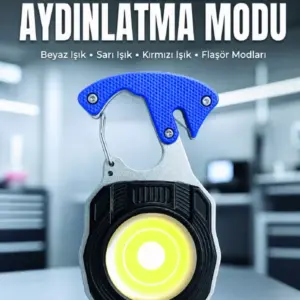 Araç Kamp Outdoor ve Tamir İşleri İçin Çok Amaçlı COB LED Şarjlı Kurtarma ve Çalışma Feneri