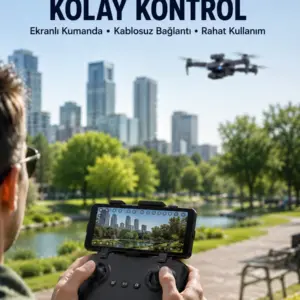 Haydiburaya 35 Katlanabilir Çift Kameralı Drone ile Havadan Fotoğraf ve Video Çekimi