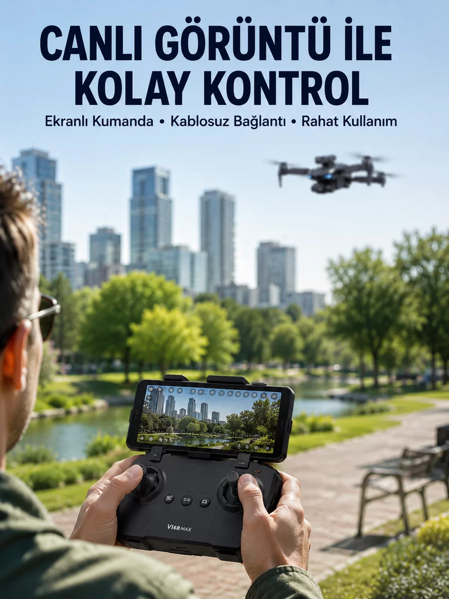 Katlanabilir Çift Kameralı Drone ile Havadan Fotoğraf ve Video Çekimi 1 Katlanabilir Çift Kameralı Drone ile Havadan Fotoğraf ve Video Çekimi