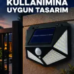 Güneş Enerjisi ile Şarj Olan Hareket Sensörlü 3 Modlu LED Dış Mekan Duvar Aydınlatması