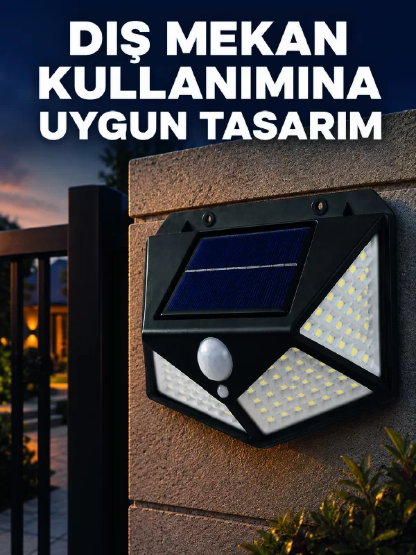 Güneş Enerjisi ile Şarj Olan Hareket Sensörlü 3 Modlu LED Dış Mekan Duvar Aydınlatması 1 Güneş Enerjisi ile Şarj Olan Hareket Sensörlü 3 Modlu LED Dış Mekan Duvar Aydınlatması