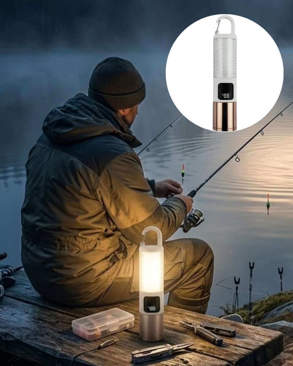 Çok Amaçlı Kamp Feneri USB Şarjlı Çift Işık Kaynaklı Güç Ekranlı LED Aydınlatma 1 Çok Amaçlı Kamp Feneri USB Şarjlı Çift Işık Kaynaklı Güç Ekranlı LED Aydınlatma