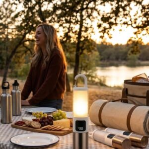 Outdoor Kamp Feneri USB Şarjlı Yüksek Parlaklık Güç Ekranlı LED Aydınlatma