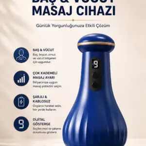 Elektrikli Masaj Cihazı Baş Vücut Kullanımına Uygun