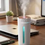 Mini Araç Nemlendirici 5 Esans Hediyeli USB Işıklı Koku Difüzörü