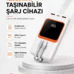 10.000 mAh Bataryalı Dijital Göstergeli Taşınabilir Powerbank