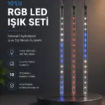 Kayan Yıldız Efektli RGB LED Işık Seti İç ve Dış Mekan Kullanımı
