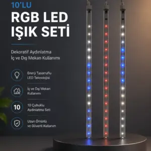 Kayan Yıldız Efektli RGB LED Işık Seti İç ve Dış Mekan Kullanımı