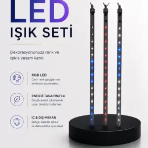 Dekoratif Ortam Aydınlatması RGB LED 10’lu Çubuk Seti