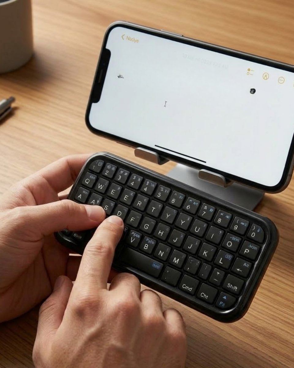 Cep Boyutu Kablosuz Bluetooth Klavye Telefon ve Tablet Uyumlu 1 Cep Boyutu Kablosuz Bluetooth Klavye Telefon ve Tablet Uyumlu