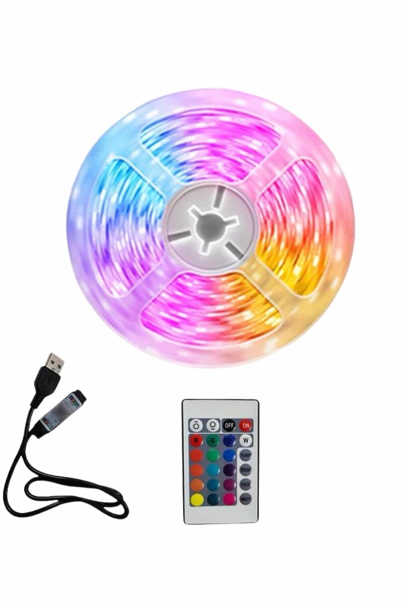 10M Şerit Led İç Mekan Renkli Rgb Şerit Led Kumandalı 3 10M Şerit Led İç Mekan Renkli Rgb Şerit Led Kumandalı - Görsel 3