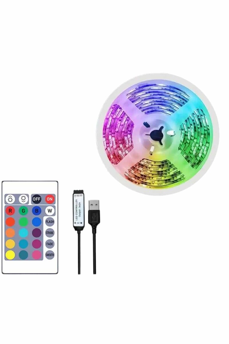 10M Şerit Led İç Mekan Renkli Rgb Şerit Led Kumandalı 4 10M Şerit Led İç Mekan Renkli Rgb Şerit Led Kumandalı - Görsel 4