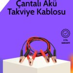 Akü Takviye Kablosu 1200A İzoleli Büyük Maşalı 2m Dayanıklı