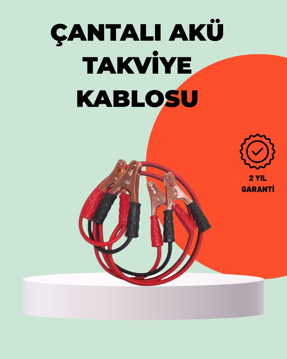 1200A Takviye Kablosu Araç Acil Yardım 2 Metre Güçlü Maşa 1 1200A Takviye Kablosu Araç Acil Yardım 2 Metre Güçlü Maşa