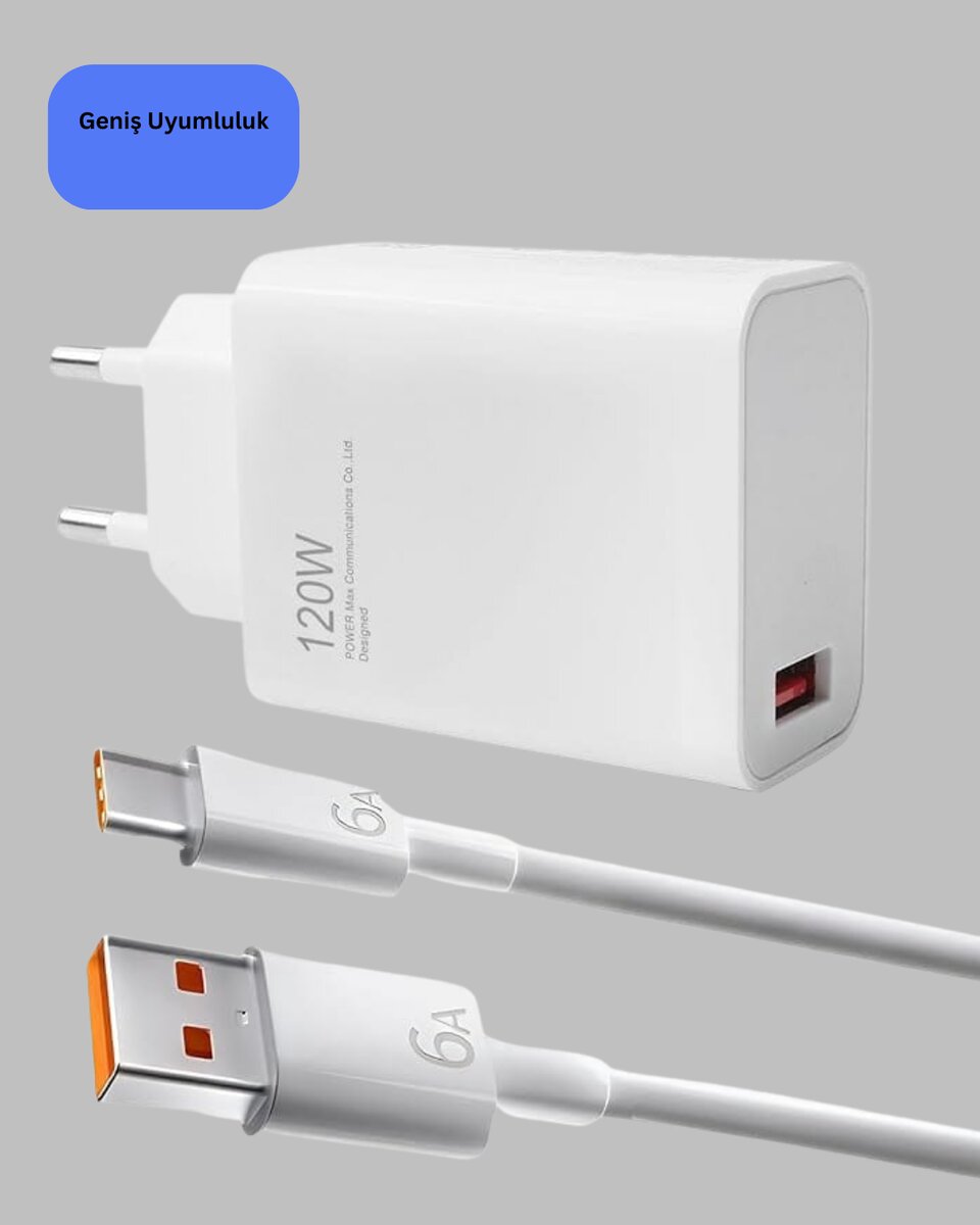 120 Watt Güçlü Hızlı Şarj Adaptörü Huawei P30 P40 Mate 20 Pro Uyumlu 2 120 Watt Güçlü Hızlı Şarj Adaptörü Huawei P30 P40 Mate 20 Pro Uyumlu - Görsel 2