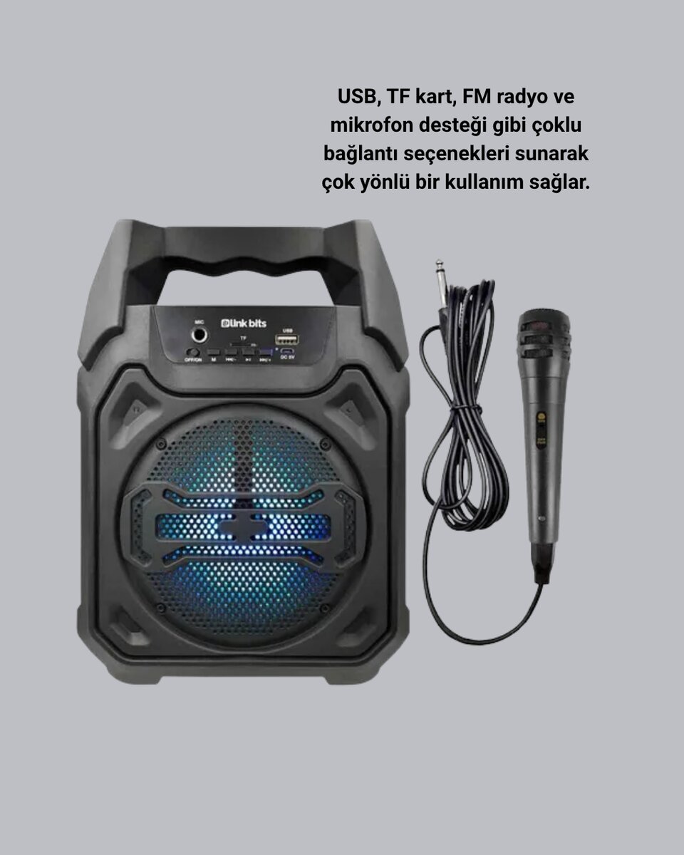 Taşınabilir Şarjlı Hoparlör – Bluetooth TWS ve Uzun Pil Ömrü 2 Taşınabilir Şarjlı Hoparlör – Bluetooth TWS ve Uzun Pil Ömrü - Görsel 2