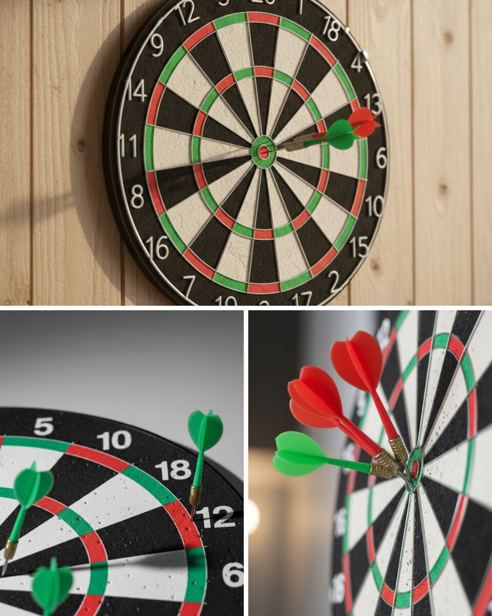 Kaliteli Ahşap Dart Tahtası 12 İnç 4 Adet Metal İğne Uçlu Ok 1 Kaliteli Ahşap Dart Tahtası 12 İnç 4 Adet Metal İğne Uçlu Ok