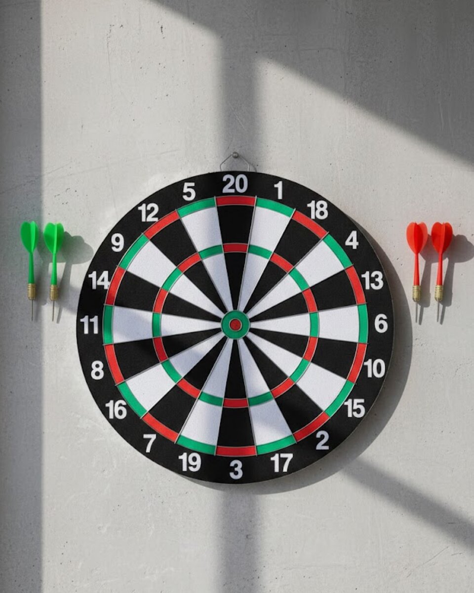 Ev ve Oyun Alanları İçin Dart Tahtası 12 İnç 4 Dart Oku Dahil 1 Ev ve Oyun Alanları İçin Dart Tahtası 12 İnç 4 Dart Oku Dahil