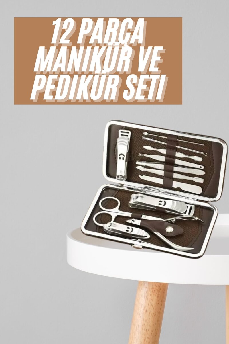 Tırnak Bakım Seti Tırnak Düzeltme Batık 12 Parça Çanta Tipi Manikür Pedikür 1 Tırnak Bakım Seti Tırnak Düzeltme Batık 12 Parça Çanta Tipi Manikür Pedikür